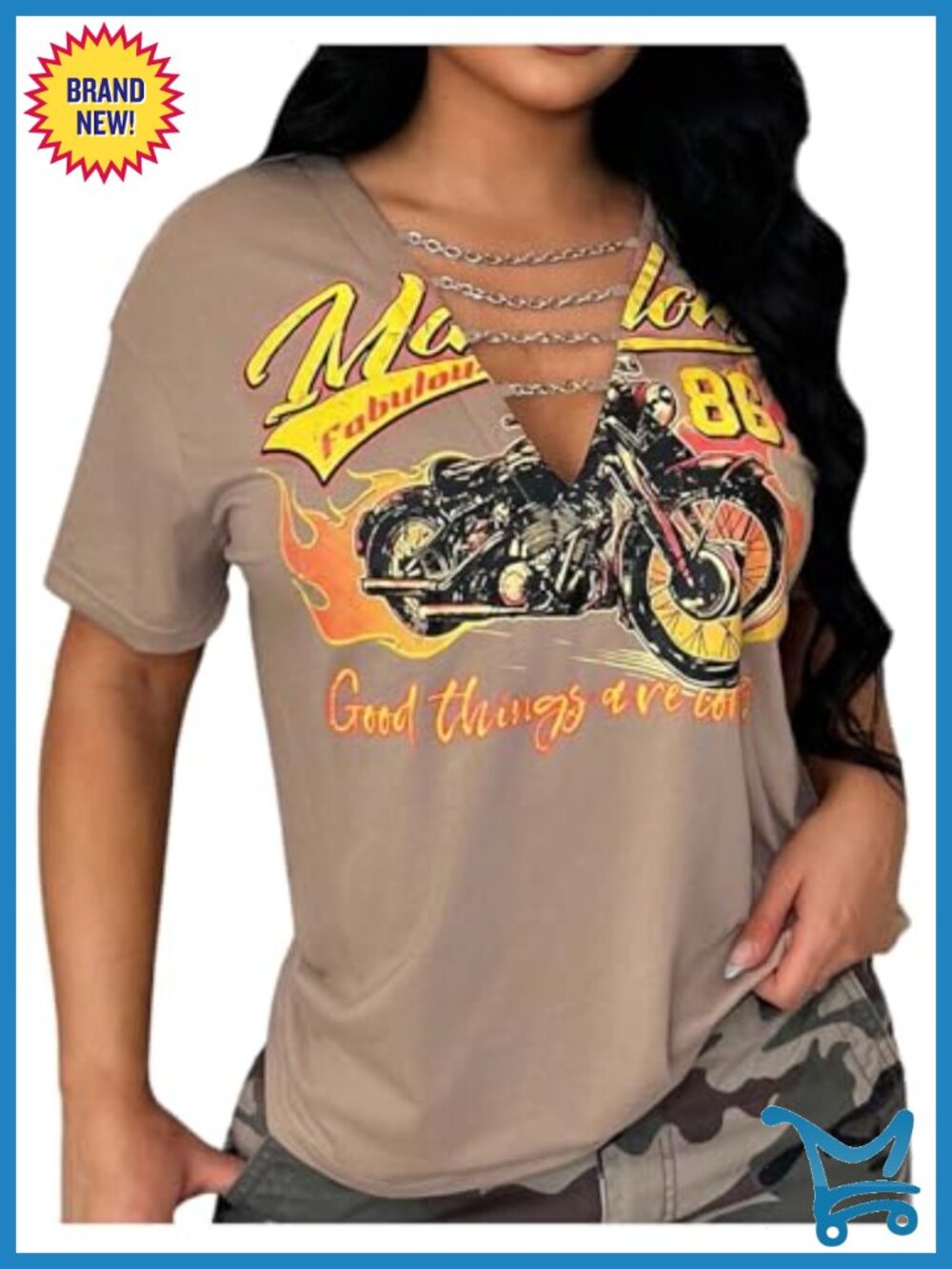 Women's Plus Size Graphic Tee V Neck Short Sleeve Casual Summer T-Shirt